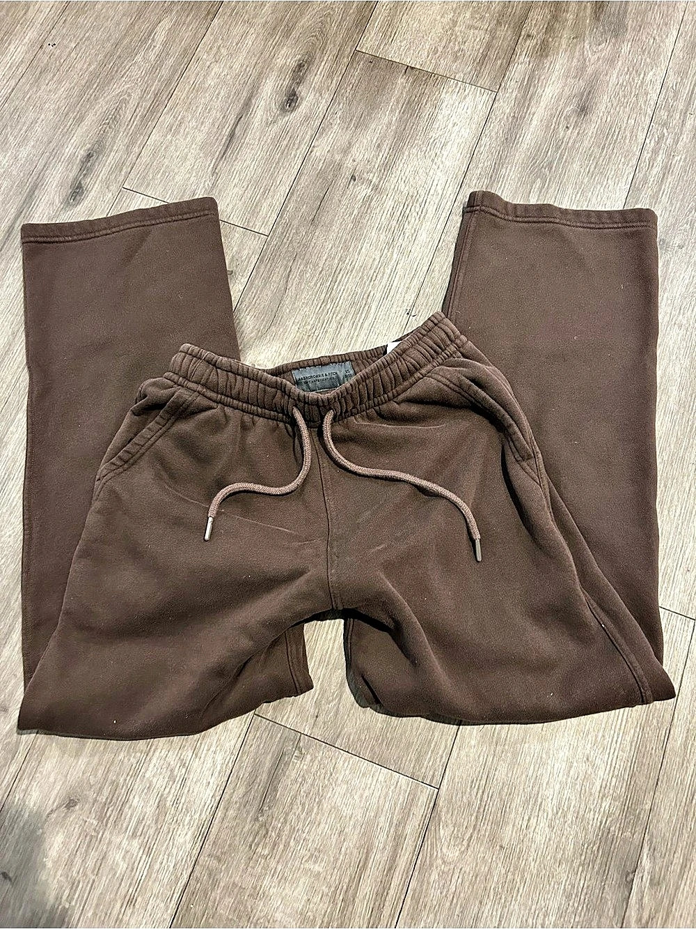 Abercrombie & Fitch Sunday High Rise Wide Leg Sweatpant Brown XS